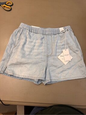 Judy Blue Light Blue Denim-Style Women’s Shorts Size Medium